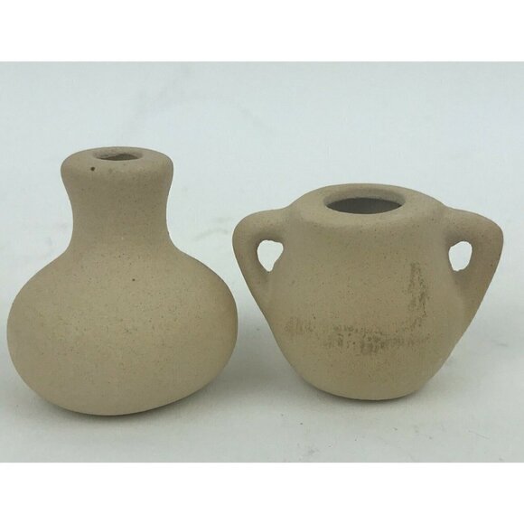 Mini 1.5" Clay Pottery Vases Jugs Lot 4 Native American Southwestern Doll House - Picture 6 of 11